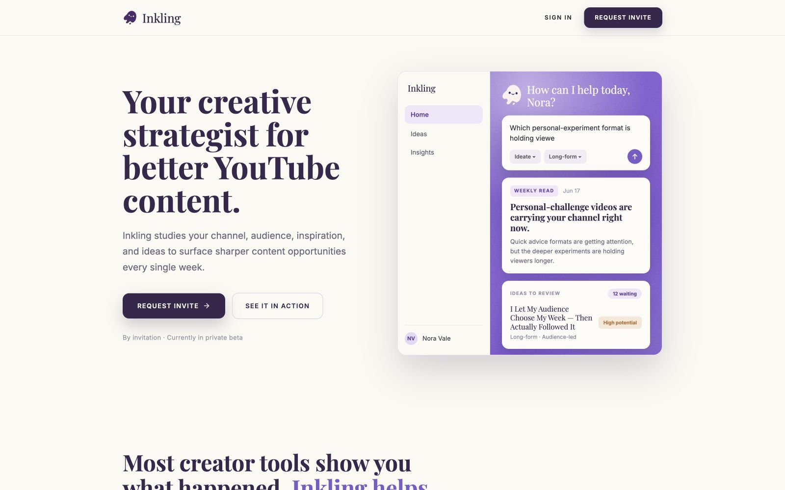Inkling website preview